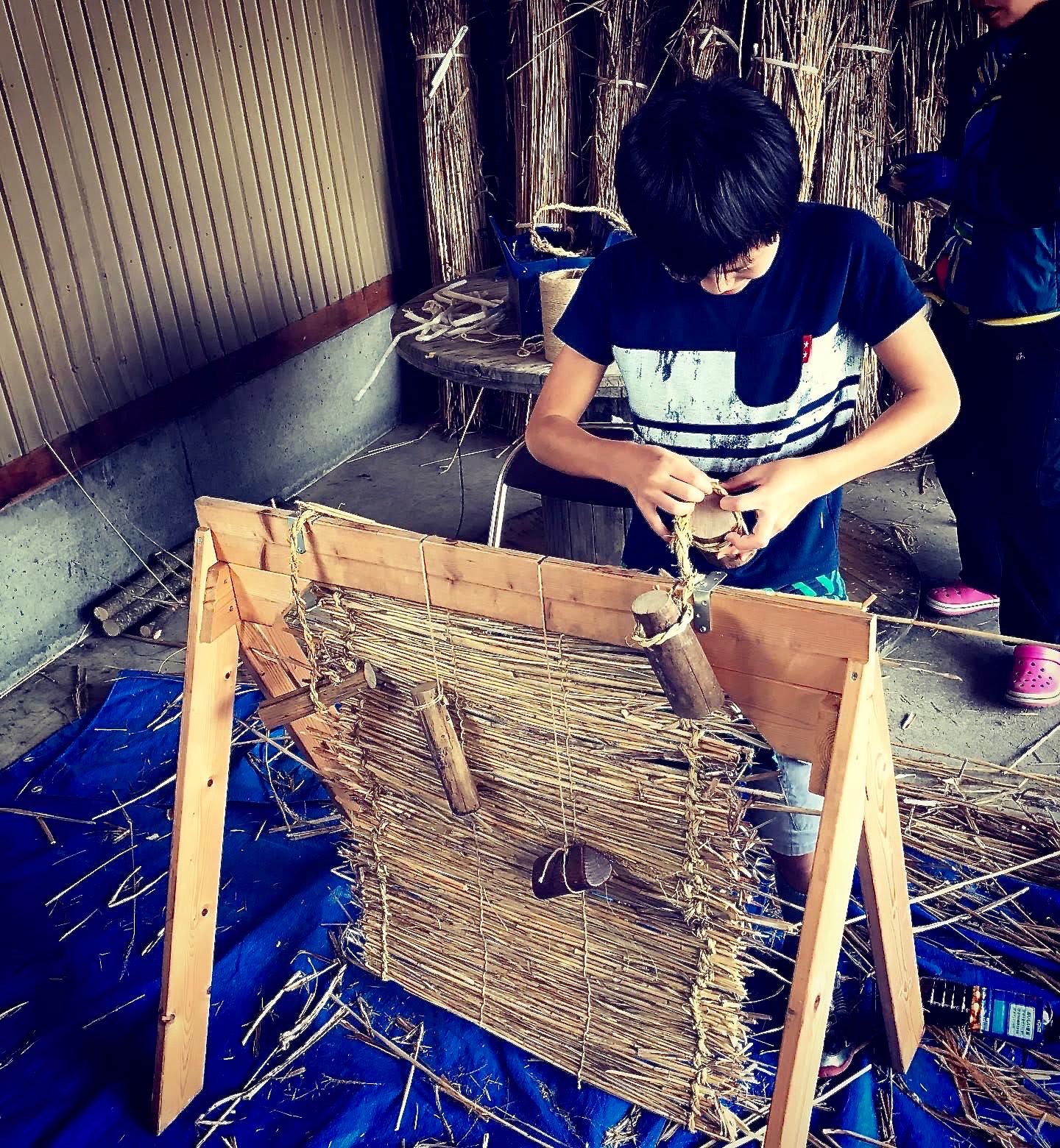 Experience: Making charcoal sacks (for the Kakunodate Hiburi-Kamakura)